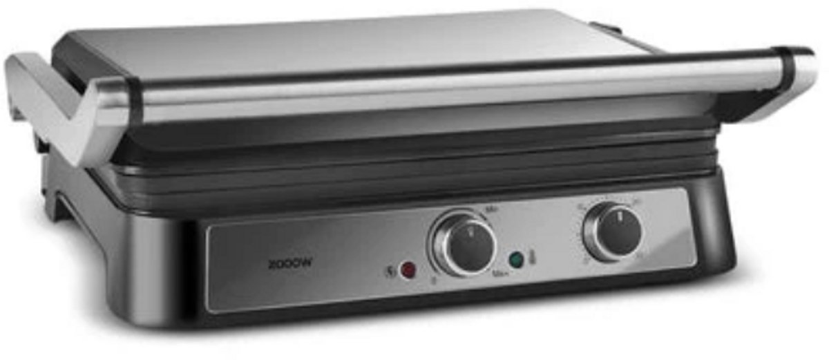 Karaca Inox Toastmate - Contactgrill & Tosti Apparaat – 2000W – 6 Sneetjes – 180° Grillfunctie – RVS