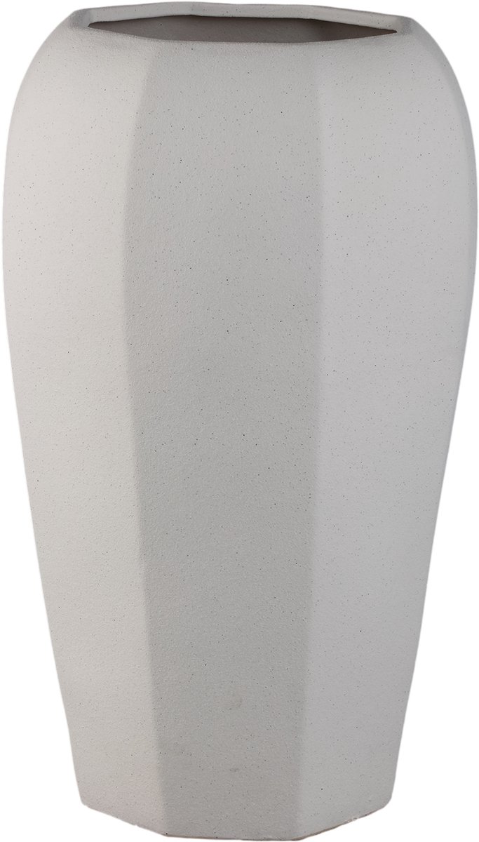 PTMD Myrick Cream Ceramic Pot Octagon Shape L
