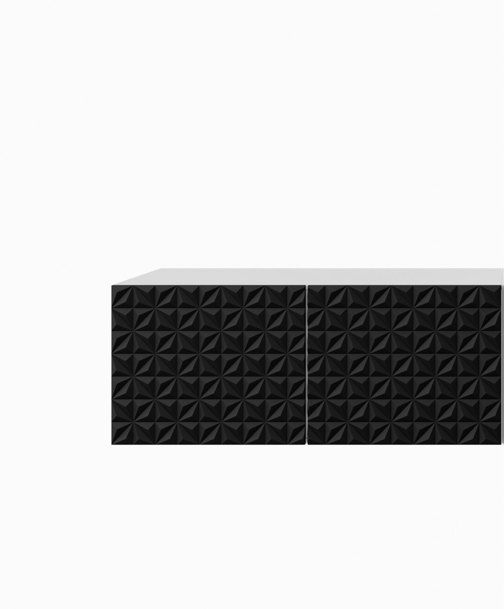 TV-kast Cali 1x100 cm (wit + zwart)