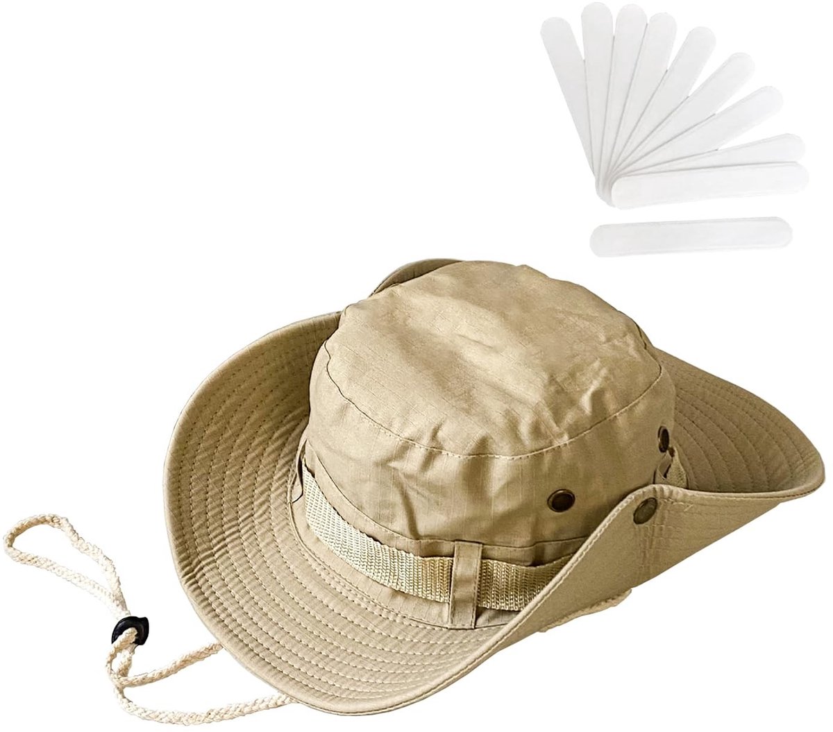 Allecto - Bergbeklimmermuts - Zweetabsorberend - Beige - UV-bescherming - Geschikt voor vissen en wandelen - M