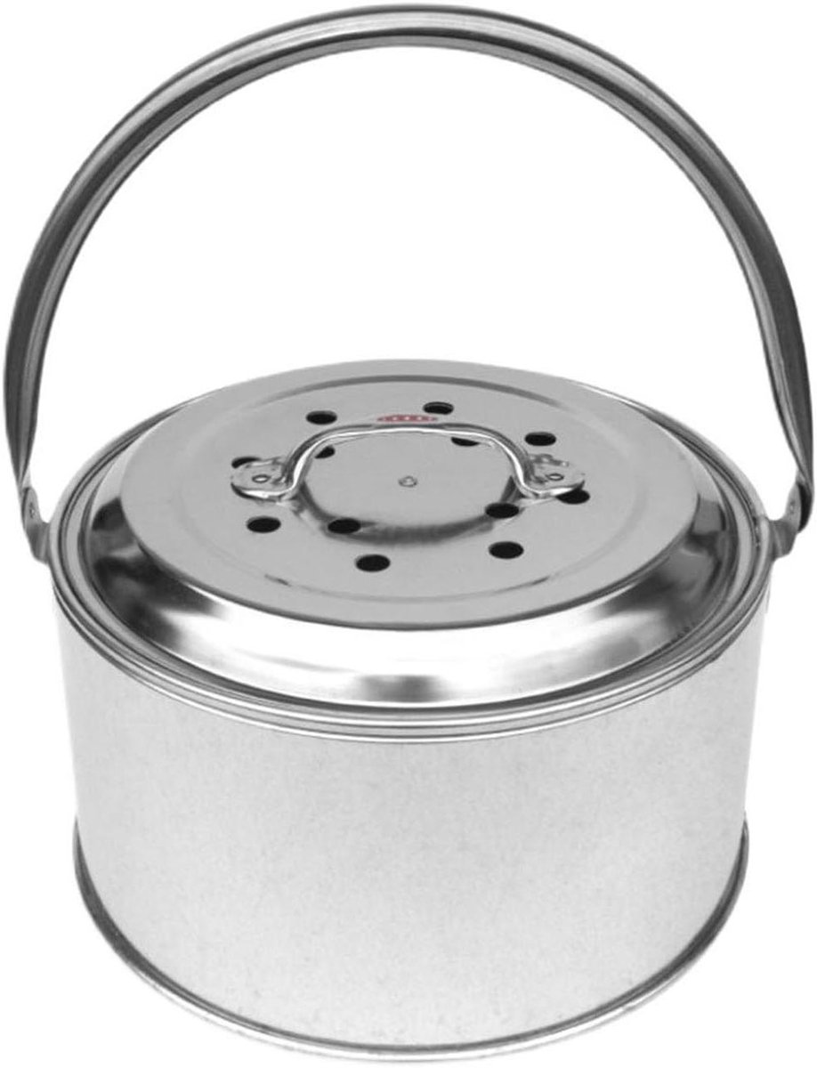 Metalen Vuurton - Buitenhaard Vat - Buiten Verwarmen - Stevige Constructie - 30 cm Hoog - Zwart