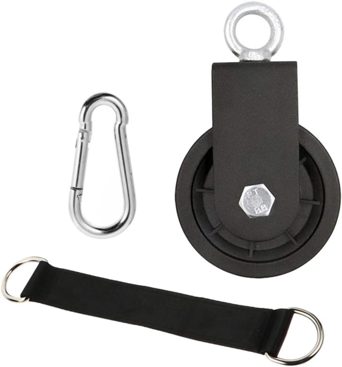 Fitness Katrol Set - Kabel Katrol Systeem - Kracht Training - Stil Draaiend Ontwerp - 15.3x9x3.15CM - Zwart