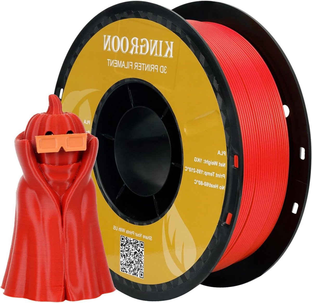 3D Printer Filament - PLA Spoel - Objecten Printen - Milieuvriendelijk Materiaal - 1.75mm 1kg - Rood