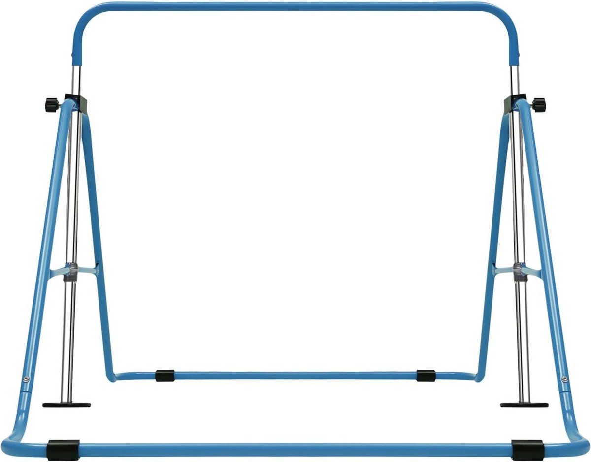 Gymnastiekstang Kinderen - Indoor fitness - Kracht trainen - In hoogte verstelbaar - Tot 150 kg - Blauw