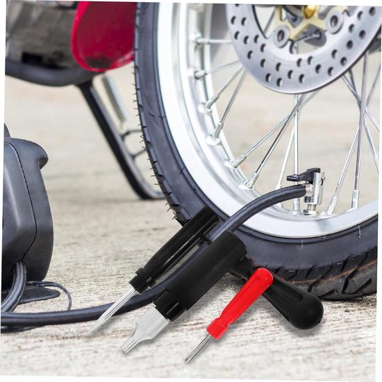 Reparatieset Banden - Bandenset Motor - Lekke Band Herstellen - Veelzijdig Gebruik - 12.50X2.45X2.45CM - Diverse Kleuren — afbeelding 3