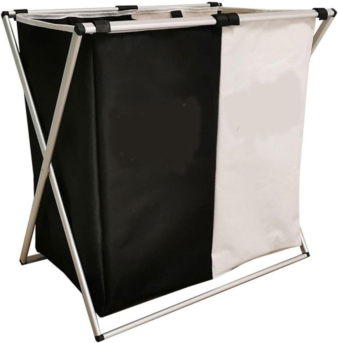 Opvouwbare wasmand - Kleding organizer - Efficiënt sorteren - Twee secties - 39x61x57cm - A