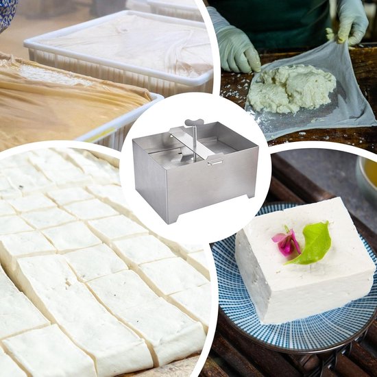 Kaasbereider - Kaasvorm Paneer Maker - Kaas Maken - Aanpasbare Druk - 1 kg capaciteit - Zilver — afbeelding 5