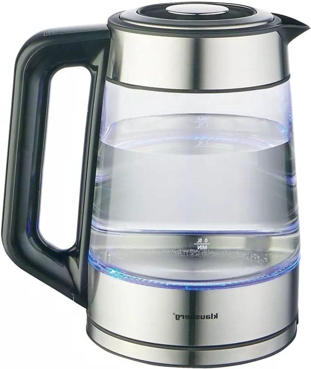 Elektrische Waterkoker - Temperatuurregeling - Thee en Koffie - RGB LED Verlichting - 1.7 Liter - Zwart
