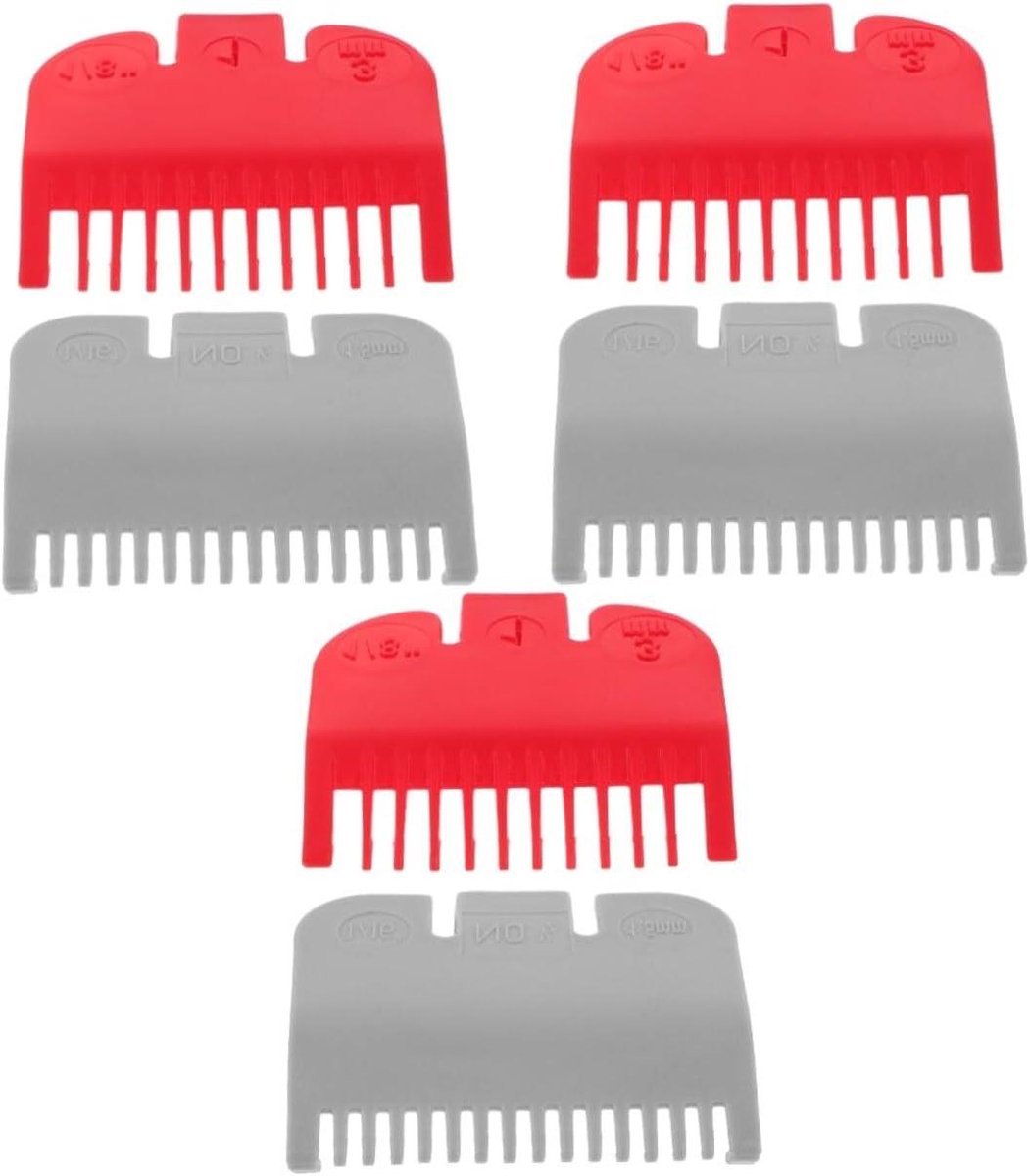 Tondeuse Beschermers - Haartrimmer Opzetkammen - Haarknippen Thuis - Kleurgecodeerd Systeem - 6 Stuks - Diverse Kleuren