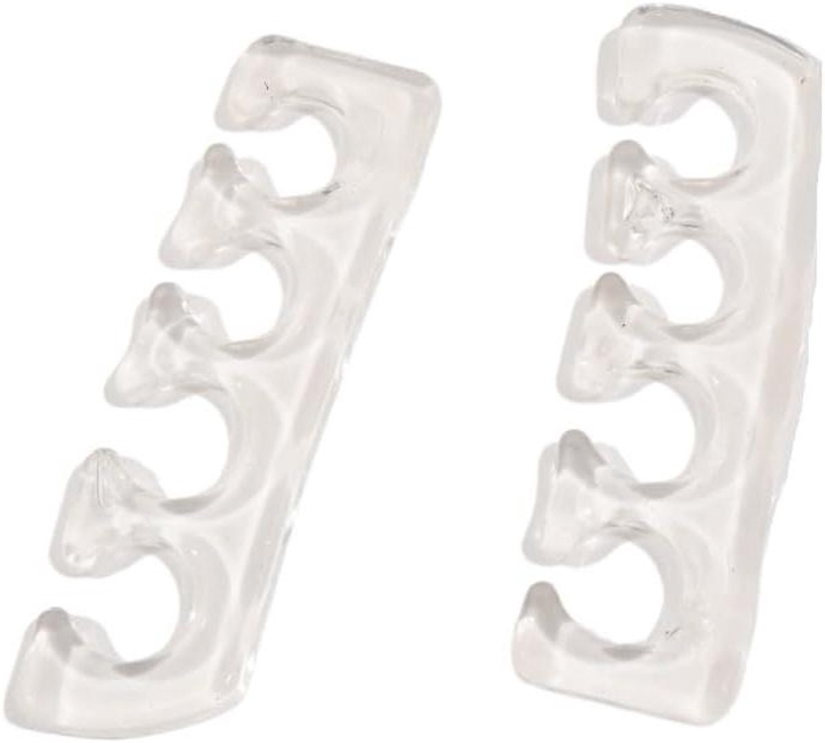 Zachte teenspreider - Nagel tool - Pedicure thuis - Flexibel en zacht - 5 stuks - Wit