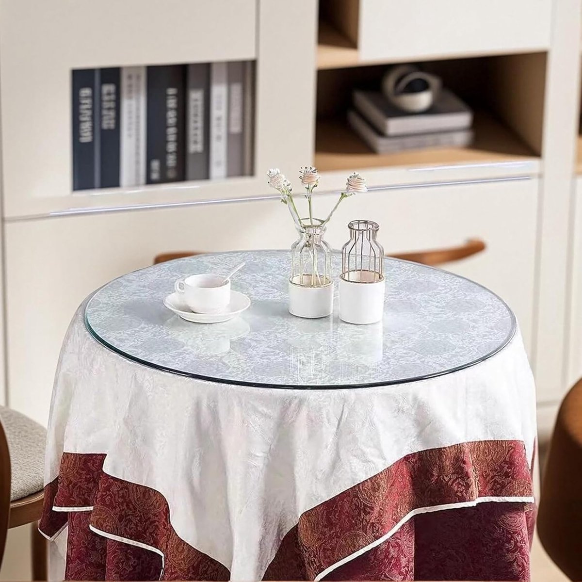 Rond Tafelblad Glas - Glazen Plaat - Tafel Beschermen - Gehard Onbreekbaar - 38 cm - Helder