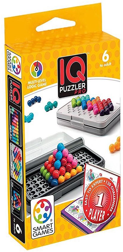 SmartGames IQ Puzzler Pro - Logisch Denkspel & Reispuzzel - 120 Opdrachten in 2D en 3D - Educatief Solospel voor Kinderen en Volwassenen - Vanaf 6 Jaar