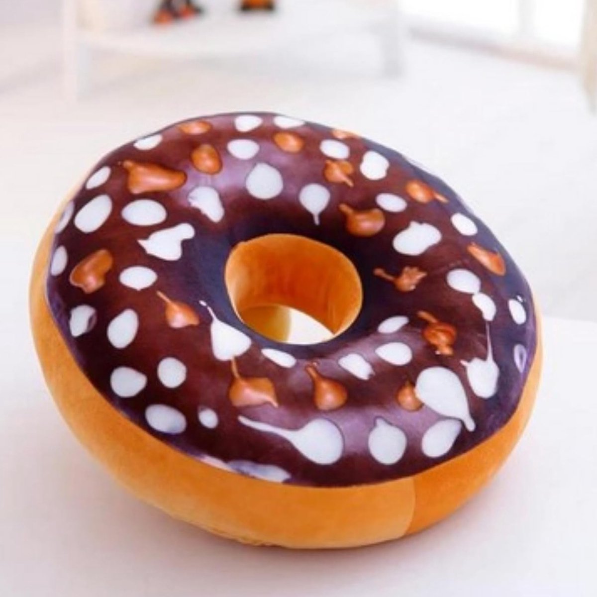Zacht Donut Zitkussen - Comfortabele Kussen voor Thuis en Kantoor, Ideaal voor Langdurig Zitten, 15.7 Inch (Chocolade)