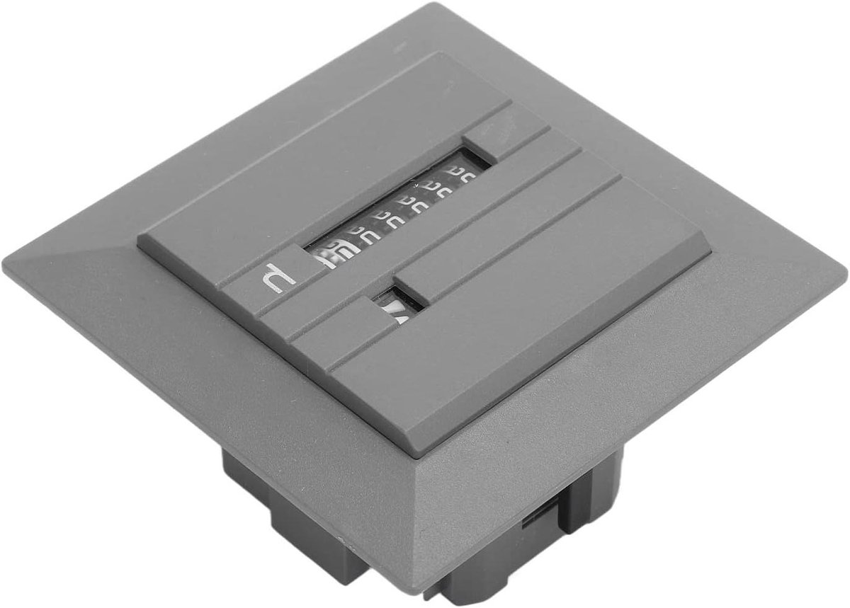 Digitale Urenteller - Industriële Timer - Uren Registreren - Super Lange Timing - 220VAC - Zwart