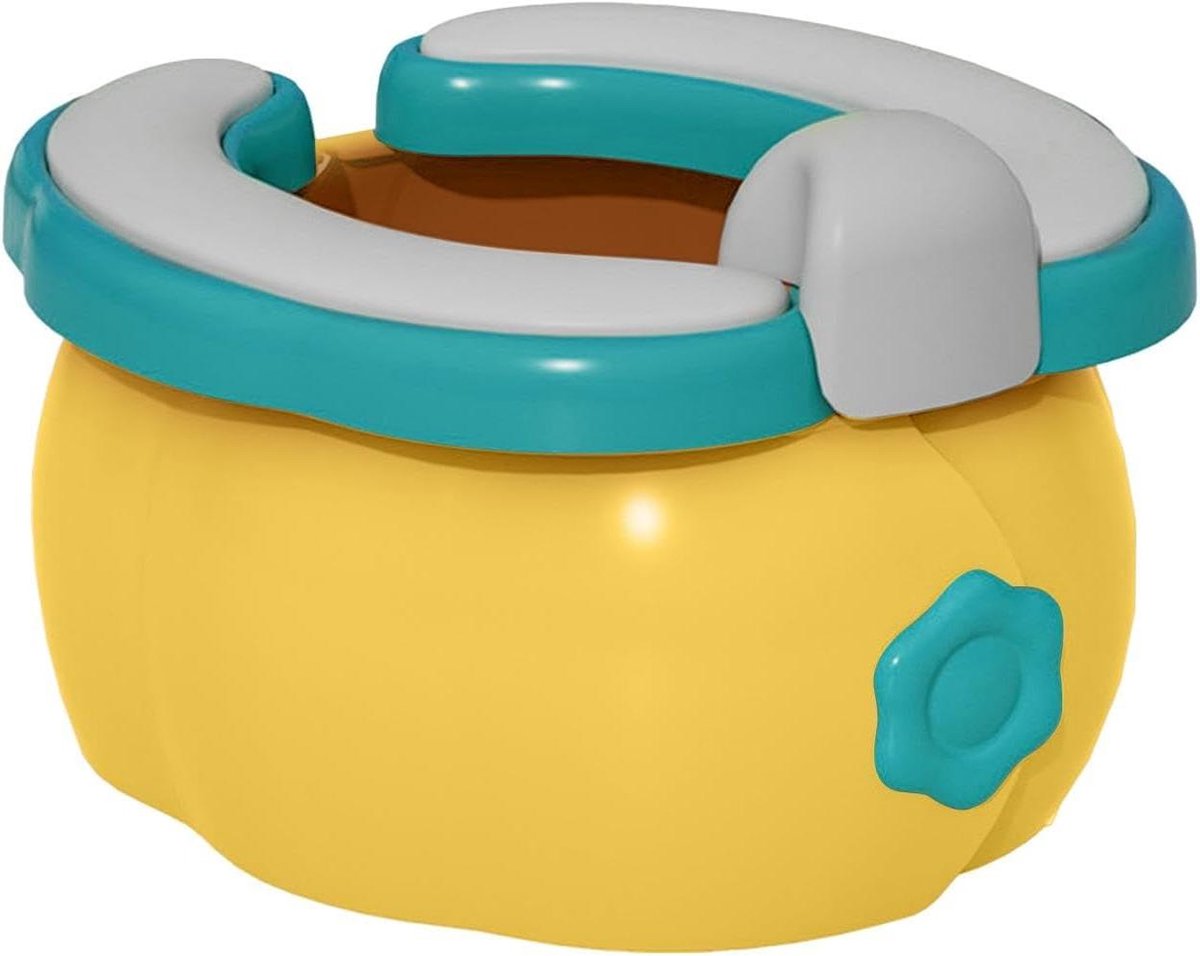Draagbaar Toiletje - Potty Training - Reizen en Onderweg - Vouwbaar en Antislip - 29x16 cm - Geel