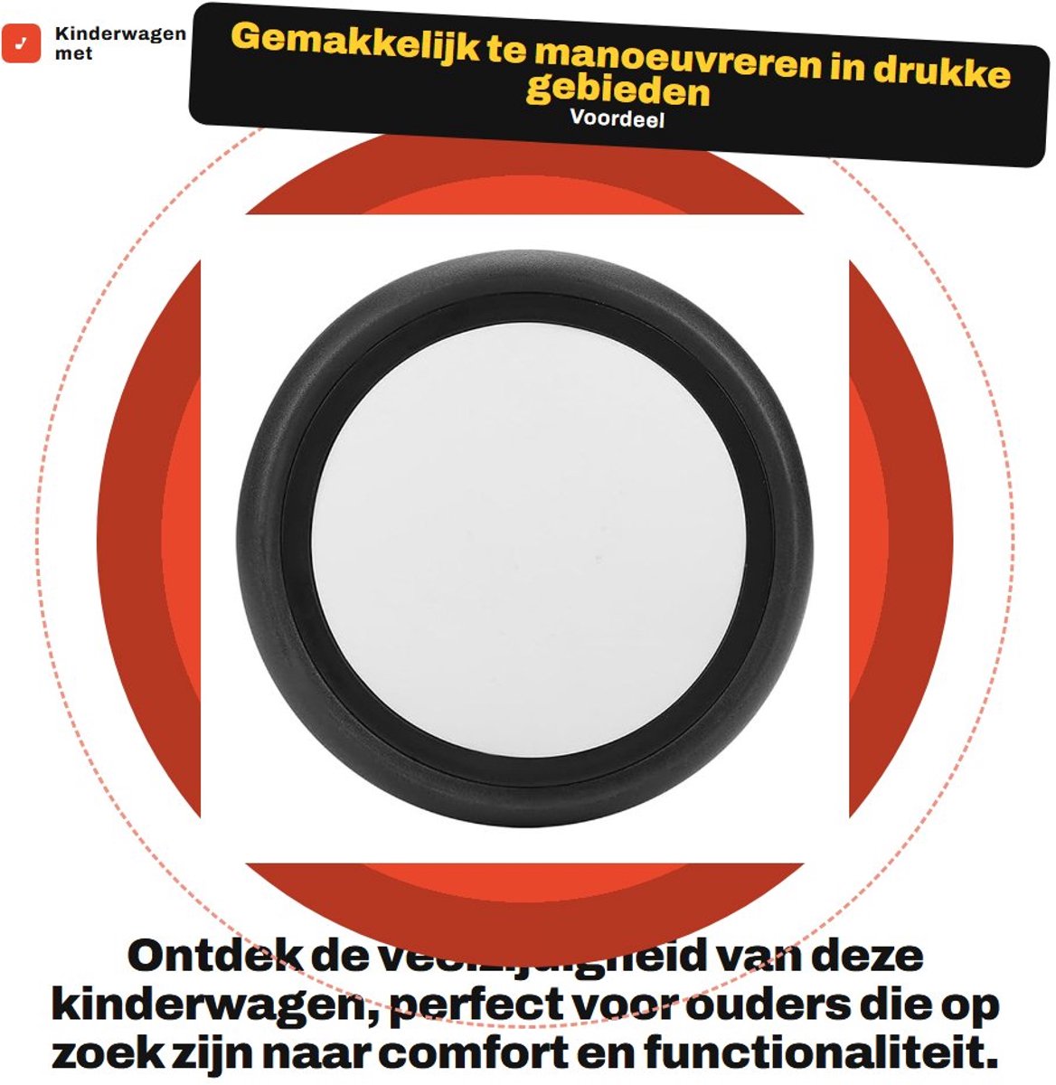 Dailygoods- Wielen verwisselbaar - Voorwielen/Achterwielen - Rubber - Accessoires - Kinderwagen - Hoogwaardige kwaliteit - Kinderwagenwielen