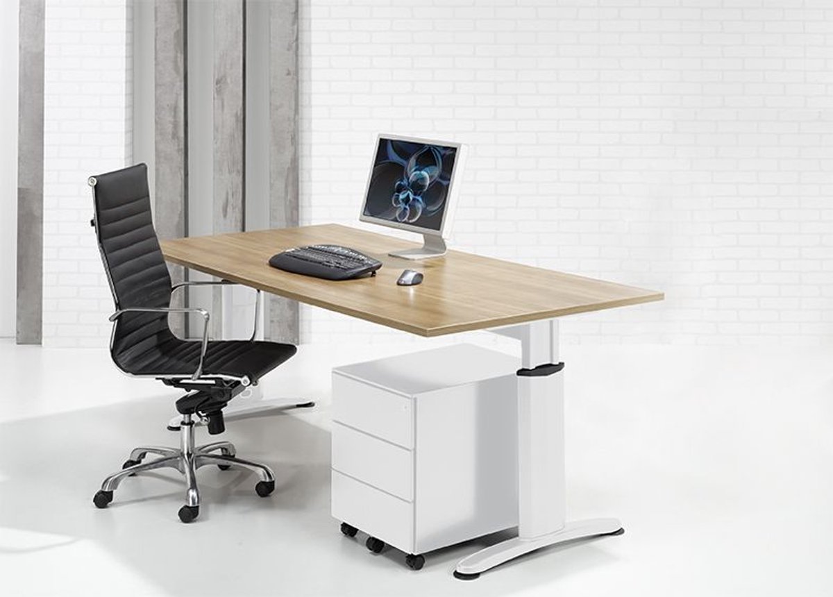 HHV | Bureau T-Model 80x80cm | Kleurblad: Robson | Framekleur: Aluminium (RAL 9006)
