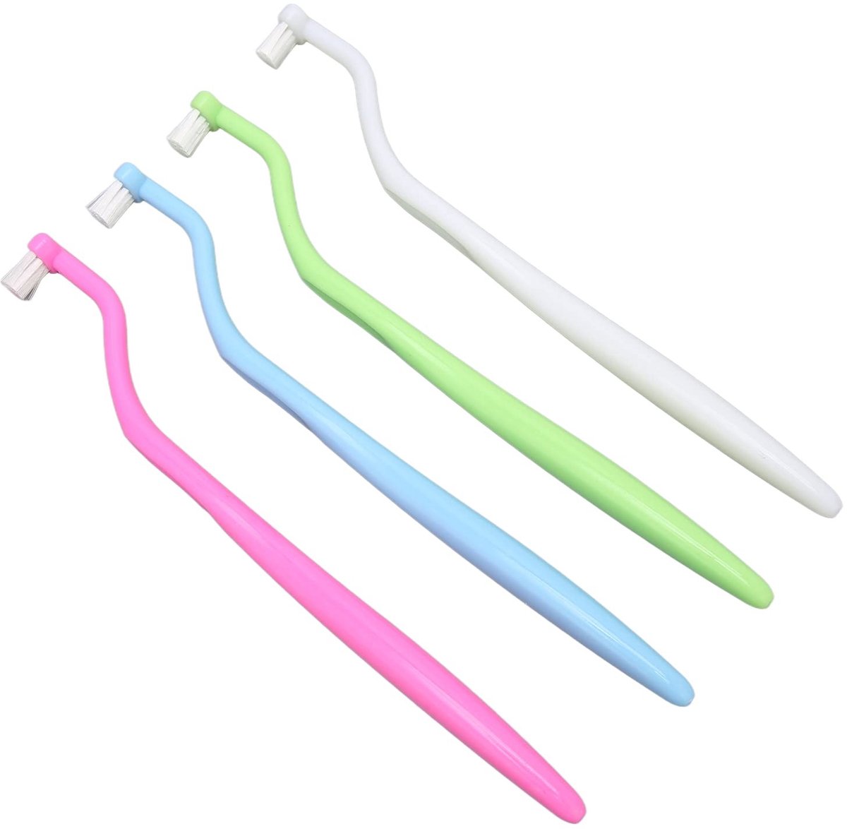 Dailygoods - 4-delige Orthodontische Beugelreinigingsborstel Set