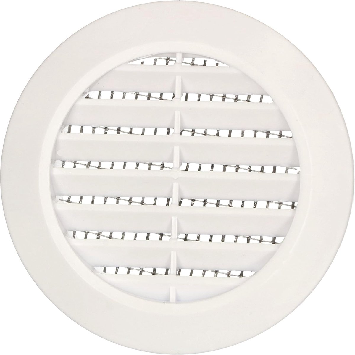 Ventilatierooster Wit - Rond Afvoerrooster - Luchtuitwisseling Garanderen - Met Insectenhor - Diameter 60 mm - Wit