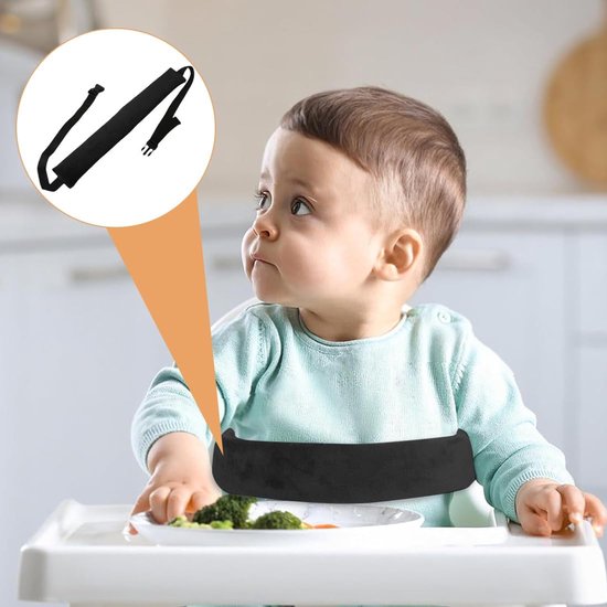 Kinder Stoelriem - Draagbare Kindergordel - Veilig Eten - Verstelbaar Ontwerp - 26.9 x 14.9 cm - Zwart van Kinder — afbeelding 2