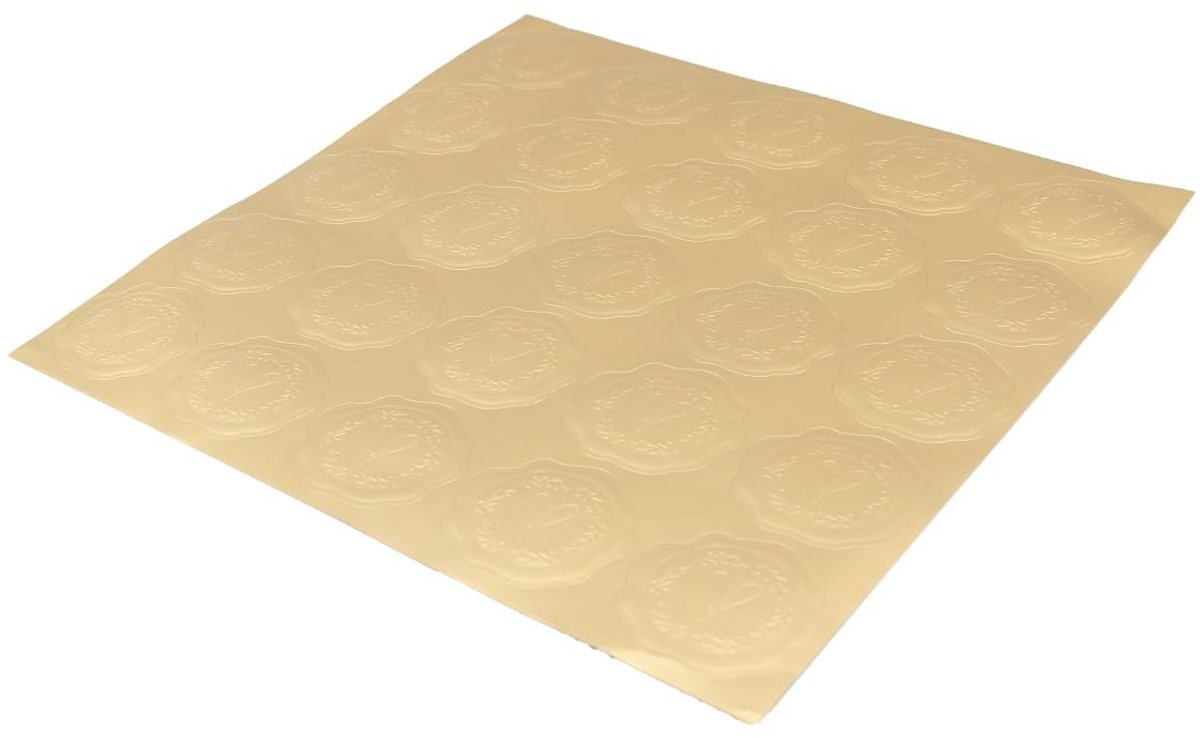 Dailygoods- Zegelstickers 300 Stuks - Zelfklevende Hartzegels - Bruiloft/Verjaardagsfeest - Wenskaarten/Uitnodigingen - Hoogwaardige Kwaliteit - Aluminiumfolie - Waxzegels