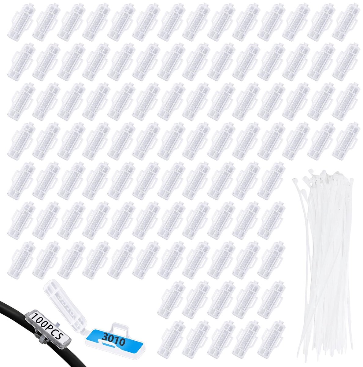 Dailygoods - Kabelmarkering - Labelset - Waterproof - Transparant - Identificatie van Draden - 100 Stuks - Geschikt voor Elektriciteitswerk