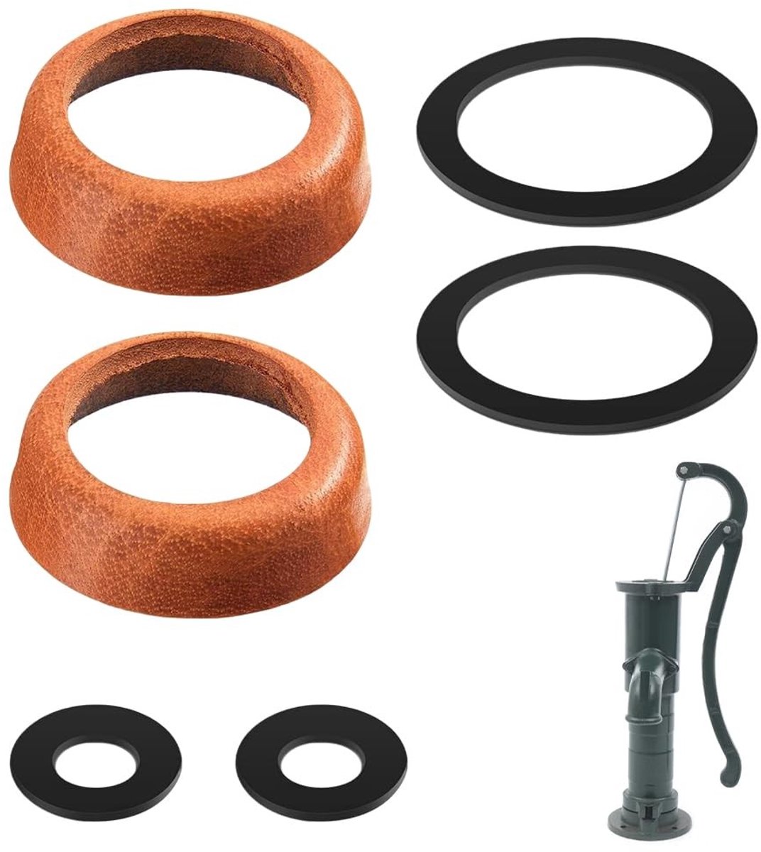 Dailygoods- Pompafdichting Hoogwaardige Reparatieset - Piston Manchet - Silicone O-Ringen - Tuinpomp - Handpomp - Geschikt voor Type 75