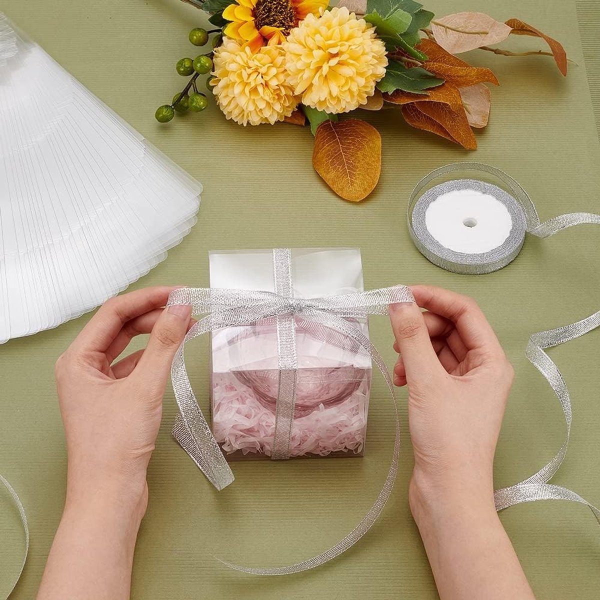 Dailygoods- Geschenkdoosjes 30 stuks - Doorzichtige geschenkdoosjes - Kubusvormige geschenkdoosjes - PVC doosjes - Voor bedankcadeautjes - 9 x 9 x 9 cm - Cadeaudoosjes