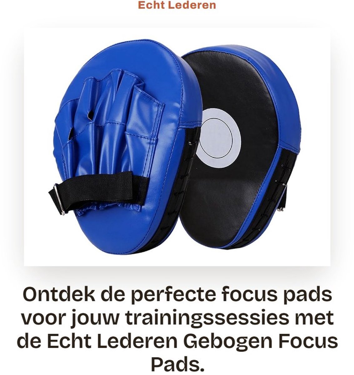 Dailygoods- Kick Pads Echt Lederen - Gebogen Focus Pads - Taekwondo/Boksen - Vechtsporten - Ergonomisch Ontwerp - Duurzaam Materiaal