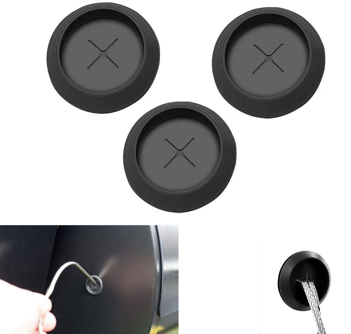 Dailygoods- Vleessonde Rubber - 3 Stuks - BBQ Grill Accessoires - Siliconen Afdichtingen - Vervangingsringen - 24 mm Buitendiameter - Grillaccessoires