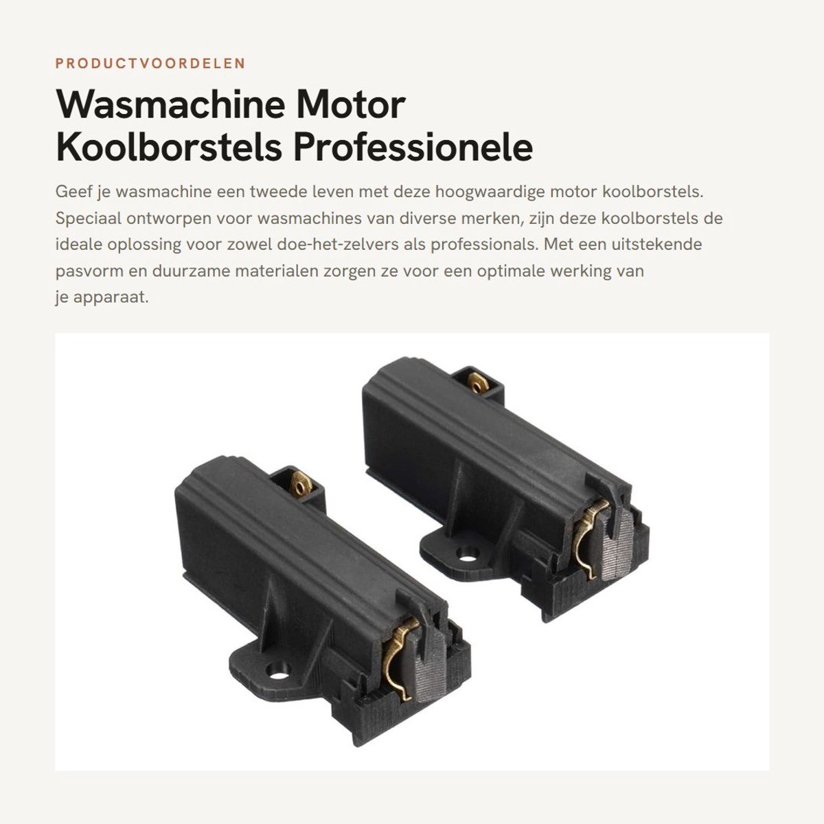 Dailygoods - Wasmachine Motor Koolborstels - Professionele Koolborstels Accessoires Kit - 2 Stuks - Geschikt voor Electrolux - Hoogwaardige Koo...