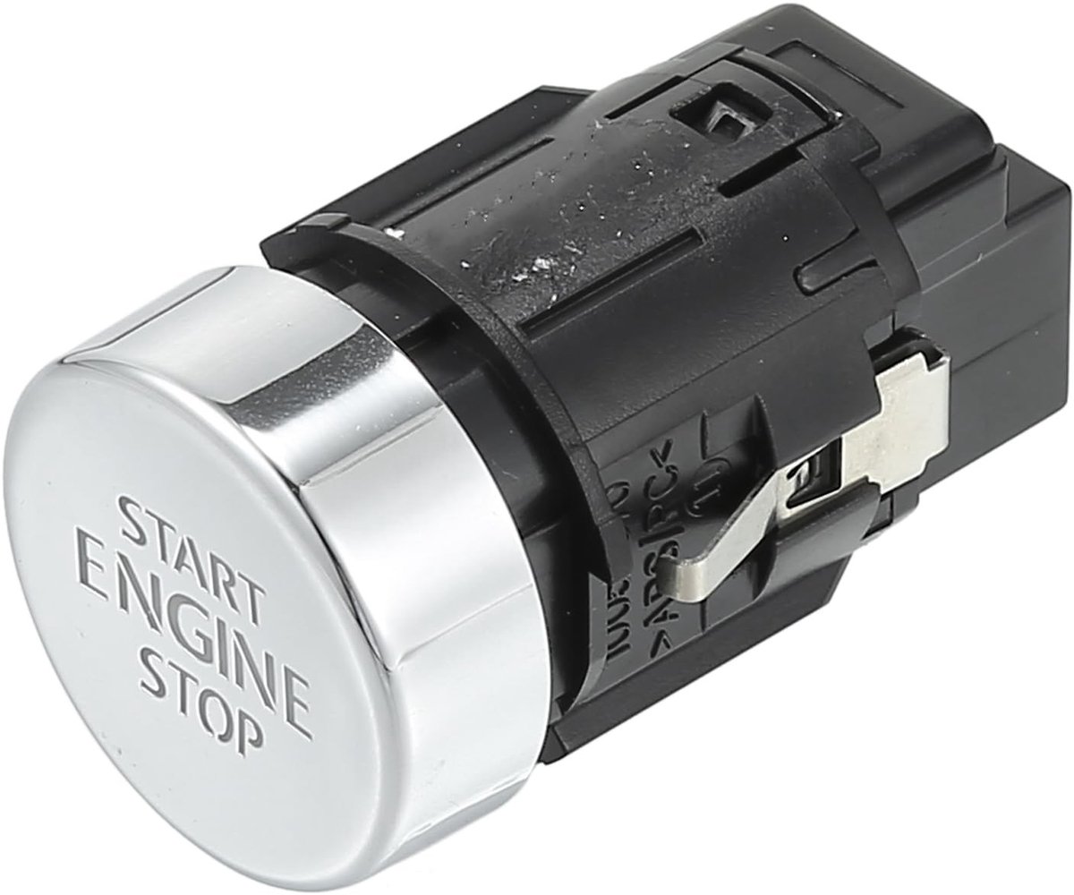 Dailygoods - Push Button Starter Switch - Motor Start Stop Knop - Duurzaam en Stabiel - Zilverkleurig - Geschikt voor Volkswagen Tiguan 2008-2016 - En...