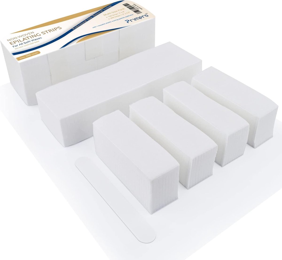 Wax Strips - Onbewerkt Doek - Haar Verwijderen - Scheurvast Lintvrij - 500 Stuks - Wit