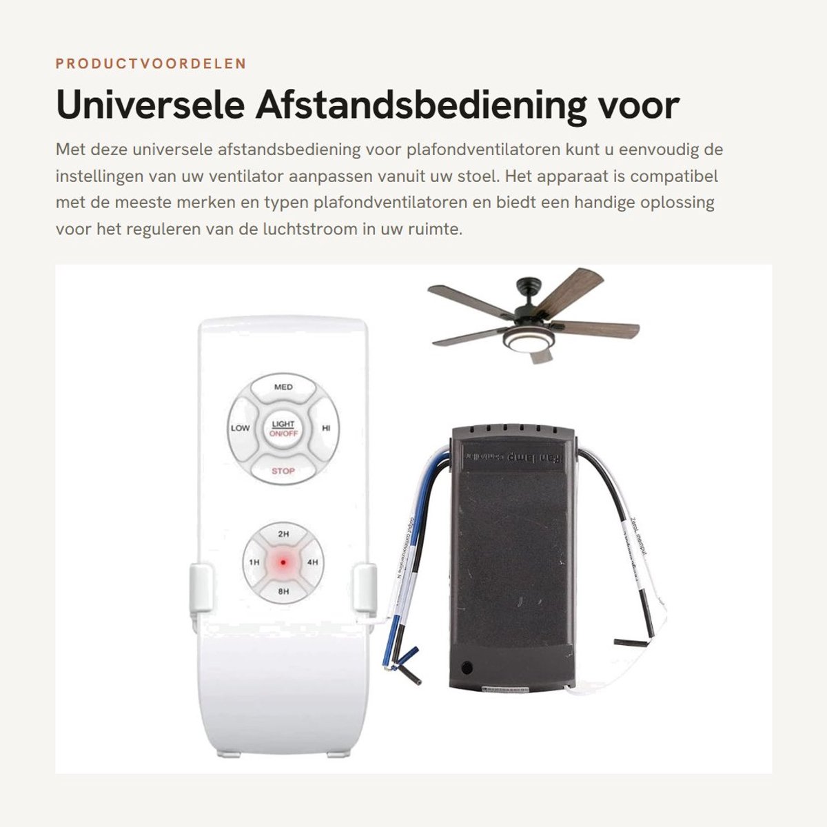 Dailygoods - Universele Afstandsbediening voor Plafondventilatoren