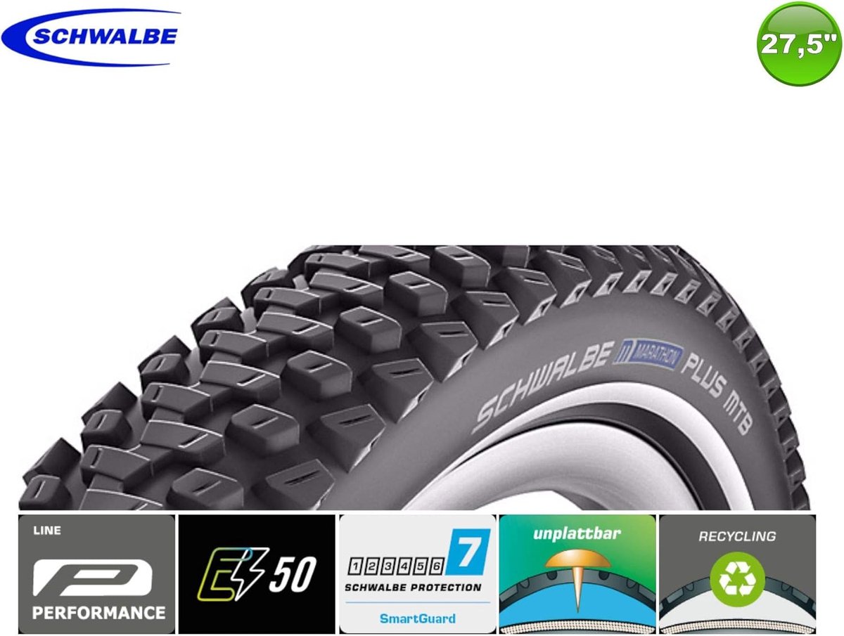 MTB Fietsprofiel - Banden set - Veilig Fietsen - Anti-lek technologie - 27.5 x 2.25 - Zwart