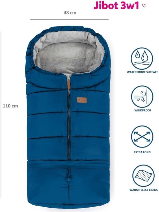 Universele Voetenzak Winter voor Kinderwagen, Buggy en Autostoel - Warm en Waterdicht van Universele — afbeelding 3