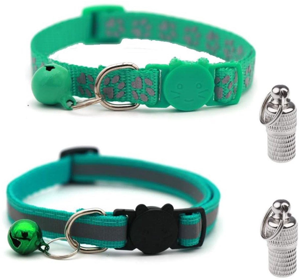 Dailygoods- Kattenhalsband Verstelbaar - Kattenhalsband met Bel - Reflecterende Halsband - Veiligheidssluiting - Waterdichte Kattenhalsband - Voor Kittens/Puppy's