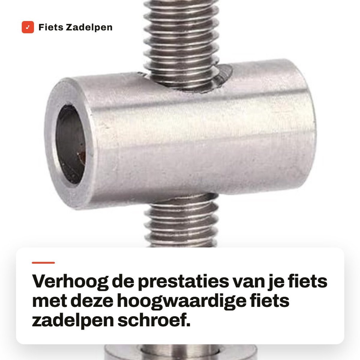 Dailygoods- Zadelpen Vaste Bout - Titanium Schroef - Precisie Draden - Duurzaam - Schokbestendig - Geschikt voor DIY Fietsaccessoires - Fietsschroef