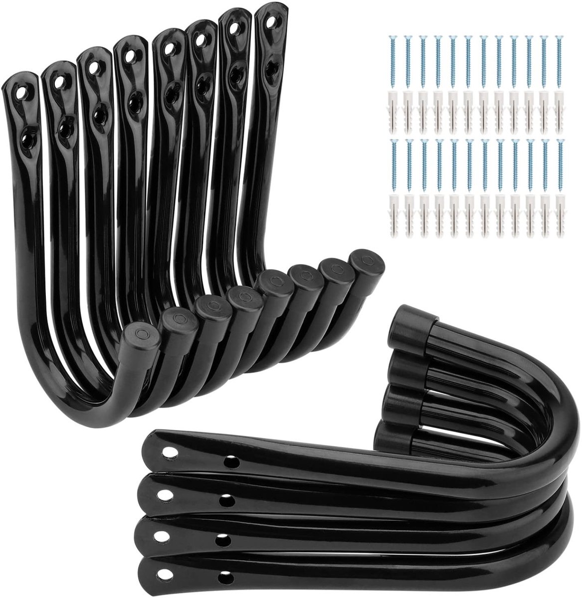Dailygoods- Opberghaak Heavy-Duty 9cm - Opberghaken Garage - Gereedschap Hangers - Fietsen Hangers - Ladder Hangers - Staal 20kg Capaciteit