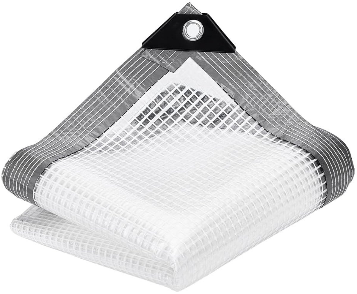 Dailygoods- Zeil Waterdicht Heavy Duty - Dekzeil 2m x 2m - Doorvoertules - Bescherming Planten - Tuinieren - Landbouw