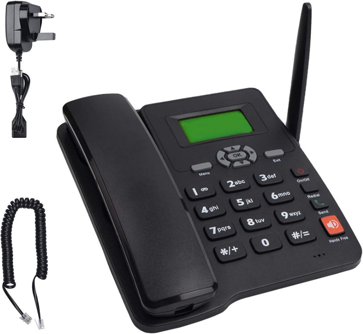 Vaste Telefoon - Draadloze Mobiel - Thuis Bellen - Dual Sim Ondersteuning - Niet gespecificeerd - Zwart