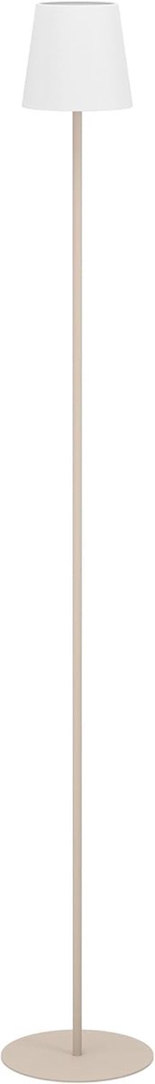Vloerlamp - Hoeklamp Staand - Sfeervolle Verlichting - Voetschakelaar - 1405 cm Hoog - Zandkleur