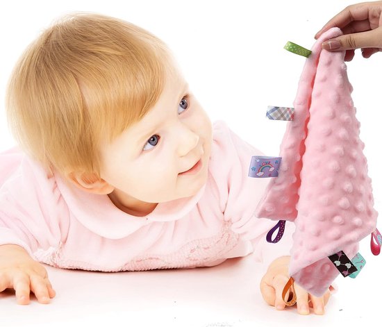 Zachte Sensorische Liefdesdeken met Taggies voor Baby's en Meisjes van Merkloos — afbeelding 4