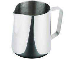 Melkkan Universeel - Roomschenker - Koffie Serveren - Hoogglans Buitenkant - 350 ml - Zilver