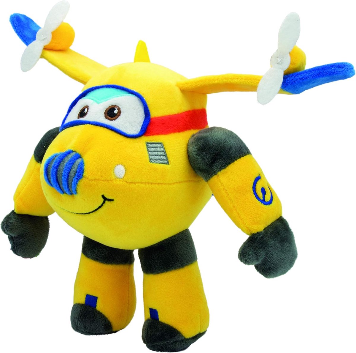 Pluche Vliegtuig - Zachte Knuffel - Spelen en Knuffelen - Geborduurde Applicaties - 20 cm - Multicolor