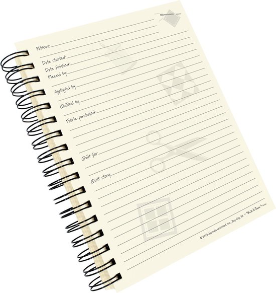 Quilters Journal - Projectboek - Projecten Bijhouden - Met Schrijfhulp - 21.6 x 20.3 cm - Bruin — afbeelding 5