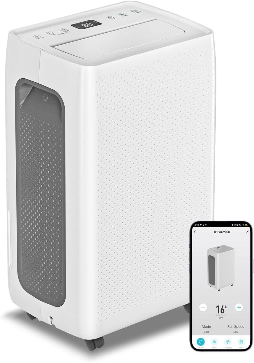 Elektrische Luchtontvochtiger - Vochtvreter App - Gezond Binnenklimaat - Fluisterstil 38 dB - 26 Liter Dag - Wit