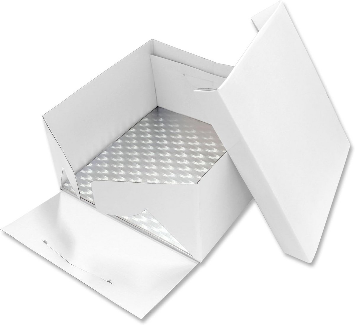 Vierkante Taartdoos - Cake Box - Taart Presentatie - Stevige Bodem - 25 cm - Wit