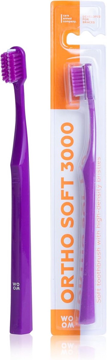 Tandenborstel Ortho - Beugelborstel - Beugels Reinigen - 3000 Hoge Dichtheid Borstels - 24 cm - Blauw