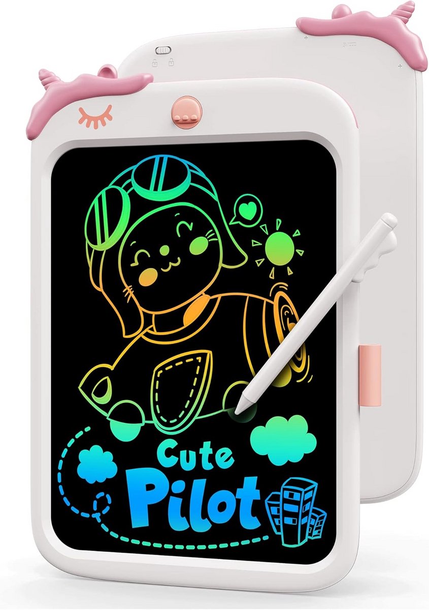 Tekentablet - Schrijfbord - Creatief Leren - Blauwlicht scherm - 25.4 cm - Wit
